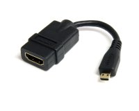 Adaptador Micro HDMI a HDMI - Vídeo 4K 30Hz -Cable Adaptador Dongle Micro HDMI Tipo D de Alta Velocidad a HDMI 1.4 - para Monitores o TV HDMI Ultra HDs - Macho a Hembra