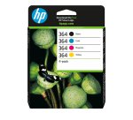 HP 364 pack de 4 cartouches d'encre noir/cyan/magenta/jaune authentiques