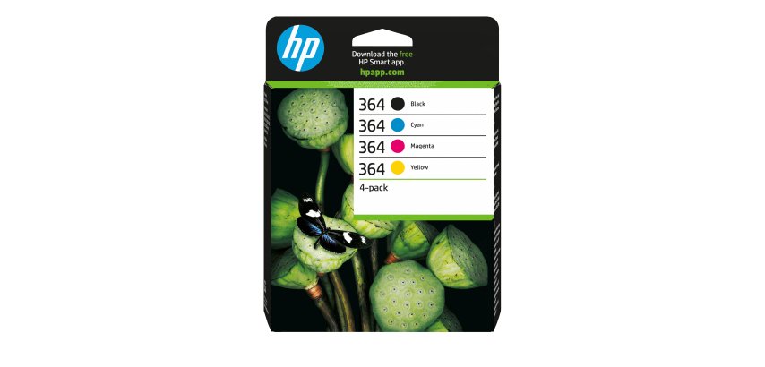 HP 364 pack de 4 cartouches d'encre noir/cyan/magenta/jaune authentiques