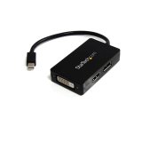  Adaptador de vídeo externo triple head Mini DisplayPort a DVI HDMI y DP conversor