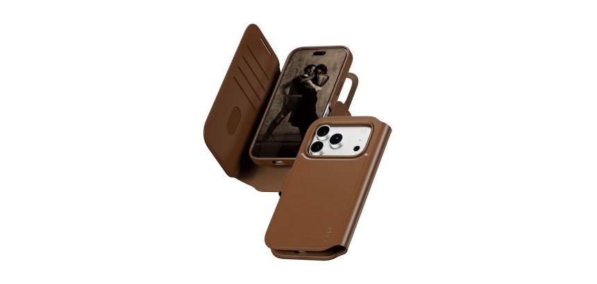 PanzerGlass CARE™ by ® Tango 2-in-1 Wallet Case Brown w. MagSafe iPhone 2026 Pro | 17 Pro protective case for mobile phones Transparent Cover