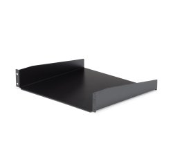 StarTech.com Étagère Rack Serveur 2U - Étagère Cantilever Universelle pour Armoire Rack d'Équipement Réseau 19" - Acier Haute Résistance - Poids Max 20kg - Profondeur de 16", Noir