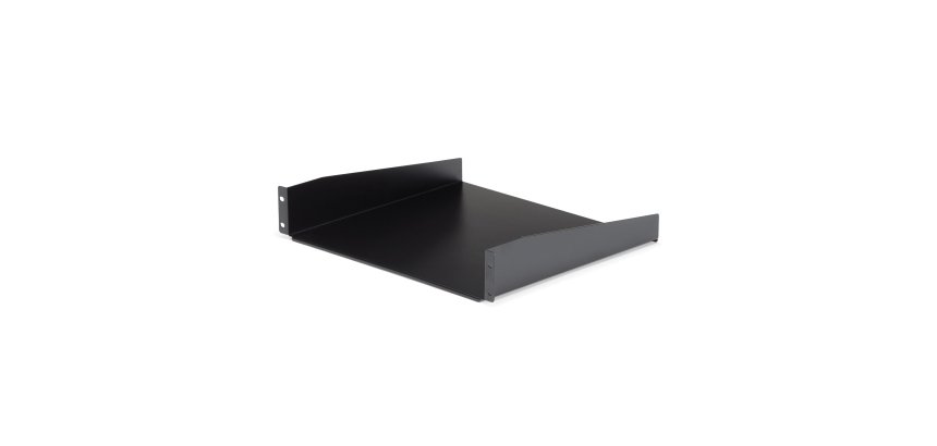 StarTech.com Étagère Rack Serveur 2U - Étagère Cantilever Universelle pour Armoire Rack d'Équipement Réseau 19" - Acier Haute Résistance - Poids Max 20kg - Profondeur de 16", Noir