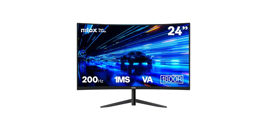 Nilox MONITOR 23 8 CURVO 200HZ HDMI DP computer monitor 60.5 cm (23.8") 1920 x 1080 pixels Full HD LCD Black