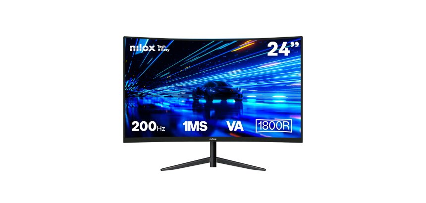 Nilox MONITOR 23 8 CURVO 200HZ HDMI DP Monitor PC 60,5 cm (23.8") 1920 x 1080 Pixel Full HD LCD Nero