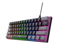 Trust GXT 867 Acira clavier Gaming USB Français Noir, Gris