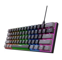 Trust GXT 867 Acira clavier Gaming USB Français Noir, Gris