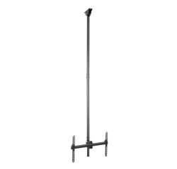 StarTech.com Support TV au Plafond - Support Universel pour Écran Unique avec Mât Télescopique Réglable - Inclinable/Pivotant - Support VESA pour Écrans 32"-75"