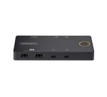 StarTech.com C2-H46-UC2-PD-KVM commutateur écran, clavier et souris Noir