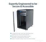 StarTech.com 22U Enterprise-Grade Flat Pack Server Rack Cabinet, 19in Enclosed 4-Post Rack with 29in (75cm) Mounting Depth and 1764lb (800kg) Weight Capacity