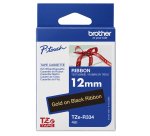 Brother TZE-R334 ruban d'étiquette Or sur noir