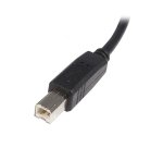 Cable USB de 2m para Impresora - USB A Macho a USB B Macho - Adaptador Negro