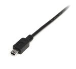 Cable USB de 2m para Cámara - 1x USB A Macho - 1x Mini USB B Macho - Adaptador Negro