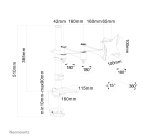 Neomounts FPMA-D1330SILVER Brazo de monitor 10-30"