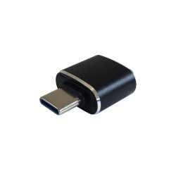 AISENS Mini adaptador USB 3.1 Gen2 3A, tipo USB-C/M-A/H, Negro