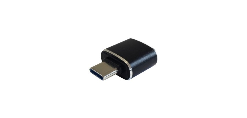 AISENS Mini adaptador USB 3.1 Gen2 3A, tipo USB-C/M-A/H, Negro