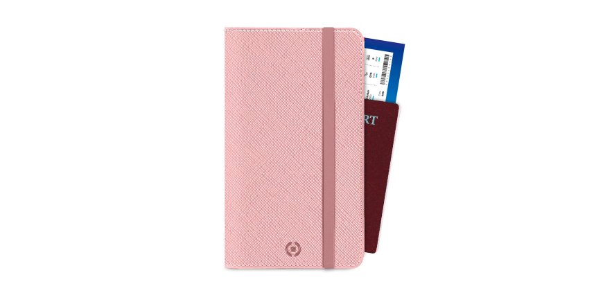 Celly Venere Passport Portafoglio Rosa Ecopelle