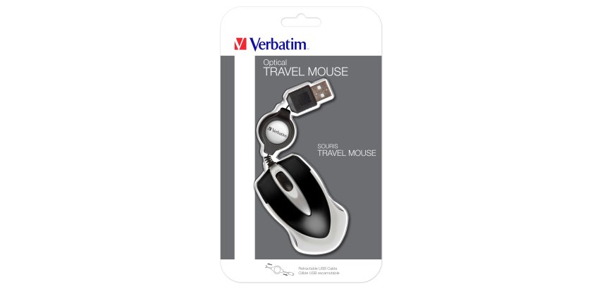 Verbatim Go Mini Optical Travel Mouse - mouse - USB - black