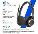 HP Poly Cuffie cablate stereo Mission 825 USB