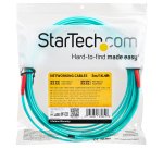 StarTech.com Câble Fibre Optique Multimode de 5m LC/UPC à LC/UPC OM4, Fibre Zipcord 50/125µm LOMMF/VCSEL, Réseaux 100G, Faible Perte d'Insertion, Cordon de Raccordement Fibre LSZH