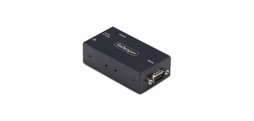 StarTech.com Adaptador Serie a Ethernet - Conversor RJ45 LAN IP a DB9 RS232 - Servidor de Dispositivos Serie de 1 Puerto - Carcasa de Metal - para Dispositivos Serie Remotos - Pared o Carril DIN - TAA
