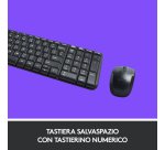 Logitech MK220 Combo Tastiera e Mouse Wireless Compatti per Windows, 2,4 GHz Wireless con Ricevitore USB Unifying, Durata Batteria di 24 Mesi, Compatibile con PC, Laptop