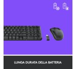 Logitech MK220 Combo Tastiera e Mouse Wireless Compatti per Windows, 2,4 GHz Wireless con Ricevitore USB Unifying, Durata Batteria di 24 Mesi, Compatibile con PC, Laptop