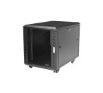 StarTech.com Armadio Rack 19" 12U su Ruote a 4 Montanti, Server Rack 19 pollici Mobile con pannelli laterali romovibili e serratura. Rack Dati con Profondità Regolabile per apparecchiature informatiche / AV / IT