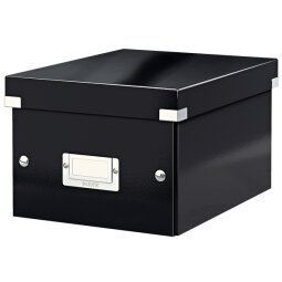 Boîte CLICK&STORE S-Box. Format A5 - Dimensions : L216xH160xP282mm. Coloris Noir.