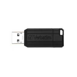 Verbatim PinStripe - Unidad USB de 64 GB - Negro