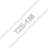 Ruban TZ pour PTOUCH laminé 12mmx8m Blanc/transparent TZE135