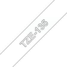 Ruban TZ pour PTOUCH laminé 12mmx8m Blanc/transparent TZE135