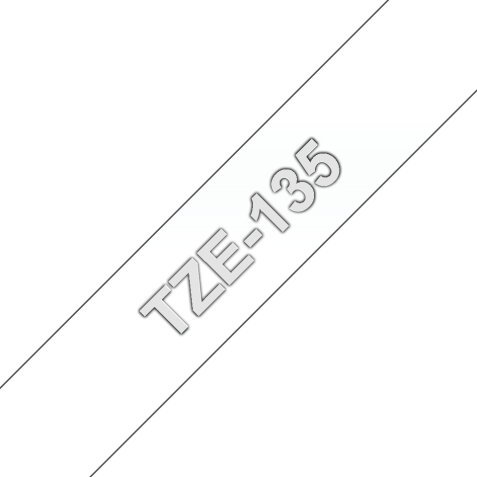 Ruban TZ pour PTOUCH laminé 12mmx8m Blanc/transparent TZE135