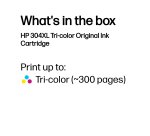 HP 304XL - High Yield - color (cyan, magenta, yellow) - original - ink cartridge