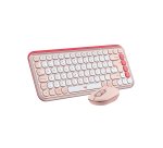 Logitech POP Icon Combo tastiera + Mouse Bluetooth (Rosa, Bianco)