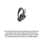HP Poly Micro-casque Poly Voyager Focus 2 USB-C-C certifié Microsoft Teams + adaptateur USB-C/A +base de chargement