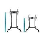 TooQ LUX Soporte de Suelo con Ruedas y Regulación Eléctrica de Altura para Pantallas 55"-100", Negro
