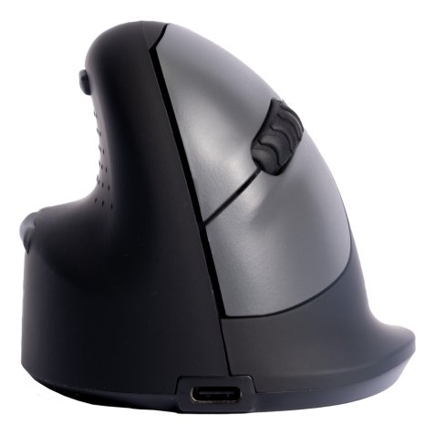 R-Go Tools Ratón ergonómico R-Go HE Break con software de pausa, mediano (tamaño de mano 165-185 mm), zurdo, bluetooth, negro