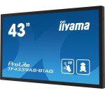 iiyama TF4339AS-B1AG écran plat de PC 108 cm (42.5") 3840 x 2160 pixels 4K Ultra HD LED Écran tactile Noir
