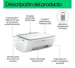 HP DeskJet 2810e Inalámbrico All-in-One Color Impresora, Instant Ink; Fotocopiadora, escáner