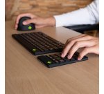 R-Go Tools Clavier R-Go Numpad Break, clavier numérique ergonomique avec logiciel de pause, bluetooth, noir