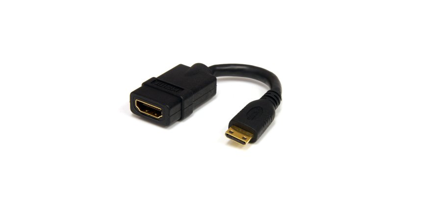 StarTech.com Adaptateur Mini HDMI vers HDMI 12,7cm - Convertisseur HDMI Haute Débit 4K - Adaptateur HDMI 4K 30Hz Ultra HD - HDMI 1.4 - Connecteurs Plaqués Or - Mini HDMI UHD 4K - Noir