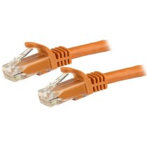 startechcom cable de 1m naranja de red gigabit cat6 ethernet rj45 sin enganche - snagless