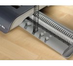 Perforelieuse fellowes quazar wire manuelle 130f perforation facile 15f 80g anneaux métal 14mm a4 410x460x130mm 7,4kg