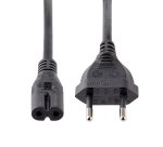 StarTech.com Cable de 2m de Alimentación para Ordenador Portátil o Impresora , UE a C7, 2,5A 250V, 18AWG, Cable de Repuesto para Portátil, Cable Cargador para Ordenador Portátil