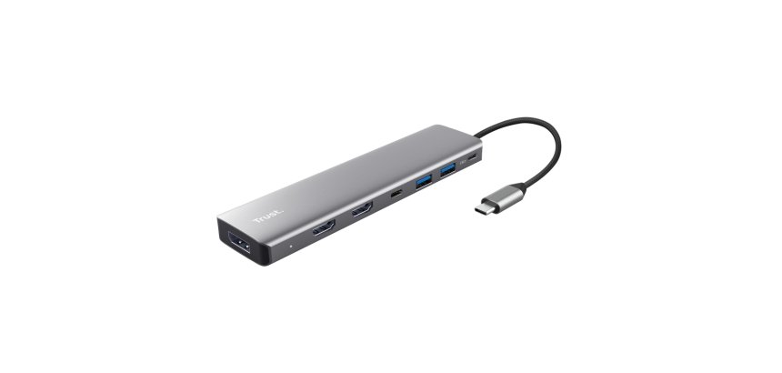 Trust 25661 hub & concentrateur USB Type-C Aluminium