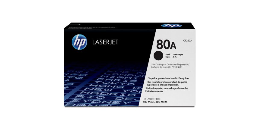 HP 80A - black - original - LaserJet - toner cartridge (CF280A)