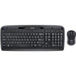 Logitech Wireless Combo MK330 - keyboard and mouse set - QWERTY - Nordic - black