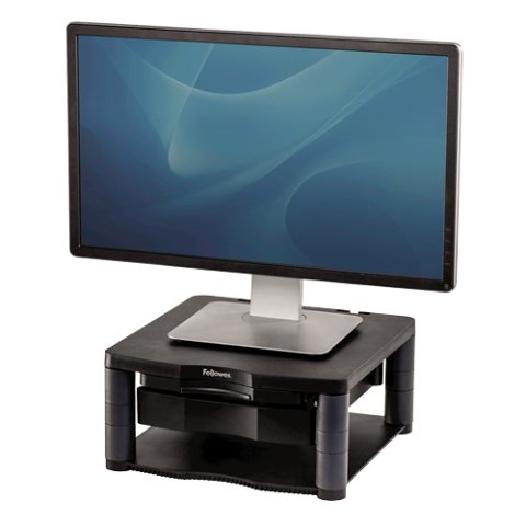 Soporte fellowes para monitor plus ajustable en 5 alturas 64 mm a 165 mm hasta 36 kg color grafito 165x335x344 mm