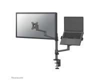 Neomounts DS20-425BL2 Brazo de monitor con soporte para portátil 17-27" - ahorro de espacio